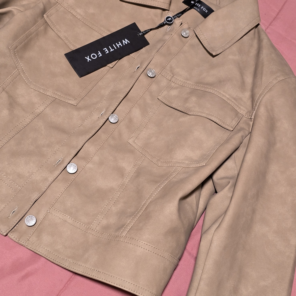 White Fox Boutique Tan Leather Jacket